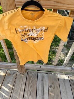 Vintage Timberland Yellow Graphic Short-Sleeve Tee kids large 14-16